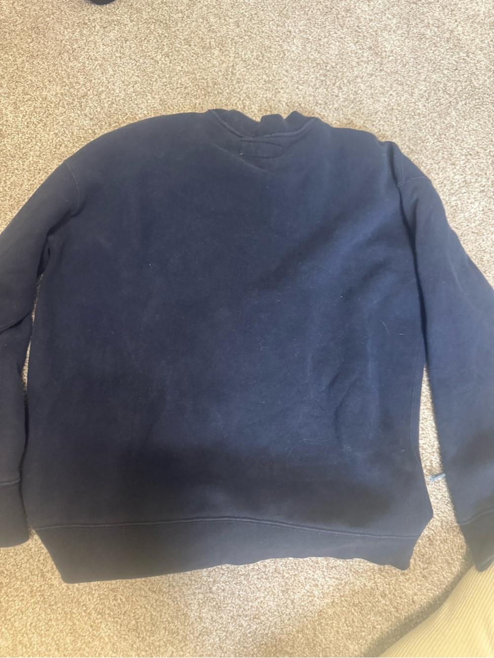 Abercrombie & Fitch Men’s Medium Navy Crewneck Sweatshirt A&F Fleece Logo - Picture 3 of 6